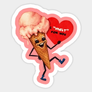 Valentine Ice Cream Sticker